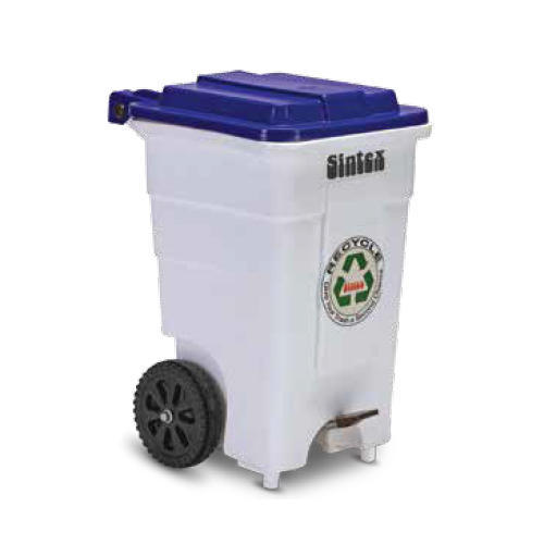 Sintex Wheeled Plastic Waste Bin Foot operated, Height-620 mm, 60 Ltr, 06-12 (Blue)