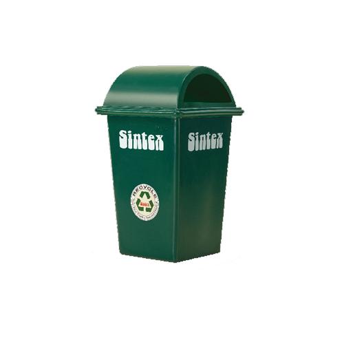 Sintex Plastic Waste Rectangular Bin,475 mm, 20 Ltr, GGBR 02-01 (Green)