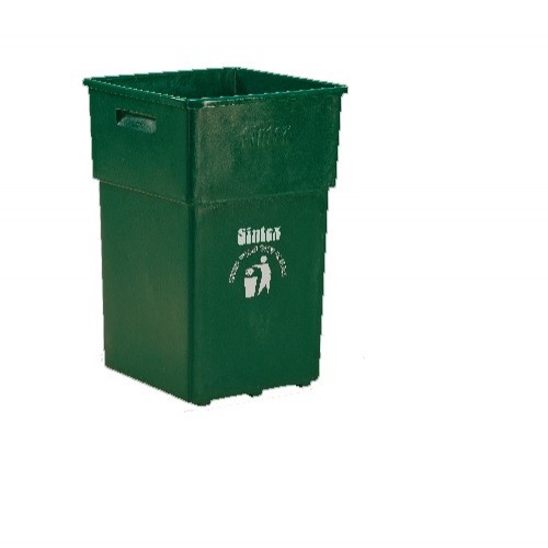 Sintex GBB Plastic Vertical Waste Bin With Flap Lid, 40 Ltr, GBB-04-01 (With handle) Green