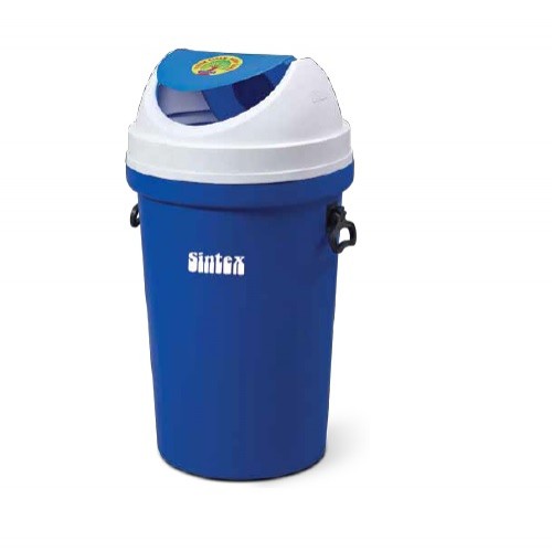 Sintex Plastic Vertical Waste Bin With Flap Lid RB,16x12x25 Inch, 50 Ltr, GBFV 05-01