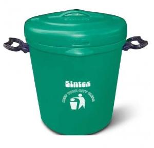 Sintex Household Dustbin BKT 02-01 Size 12x10 Inch Green Color Plastic 20 Ltr