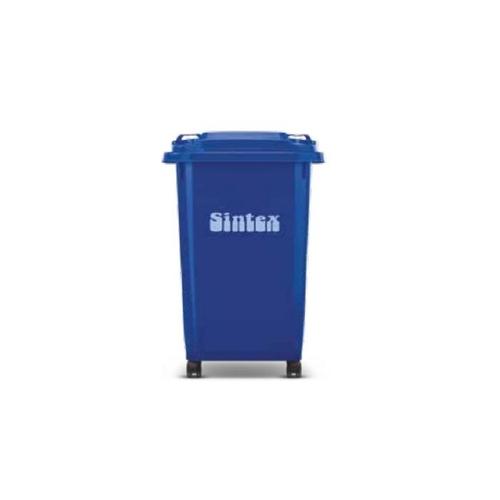 Sintex Dustbin GBRW 24-04 4 Swivel Type Rubber Wheels Size 39x23x29 Inch Blue Color Plastic 240 Ltr