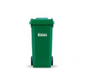 Sintex Dustbin GBRW 24-04 4 Swivel Type Rubber Green Plastic 240 Ltr 39x23x29 Inch