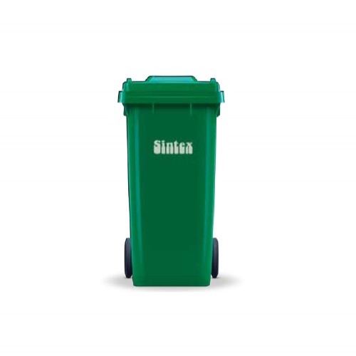 Sintex Dustbin GBRW 24-04 4 Swivel Type Rubber Size 39x23x29 Inch Green Color Plastic 240 Ltr