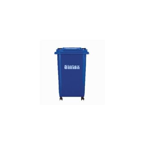 Sintex Dustbin GBRW 12-04 2 Rubber Wheels Size 36x19x21 Inch Blue Color Plastic 120 Ltr