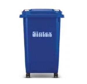 Sintex Dustbin GBRW 10-04 2 Rubber Wheels Blue Plastic 100 Ltr 31x18x20 Inch