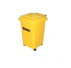 Sintex Dustbin GBRW 05-04 4 Caster Wheels Yellow Plastic 50 Ltr 23x17x18 Inch