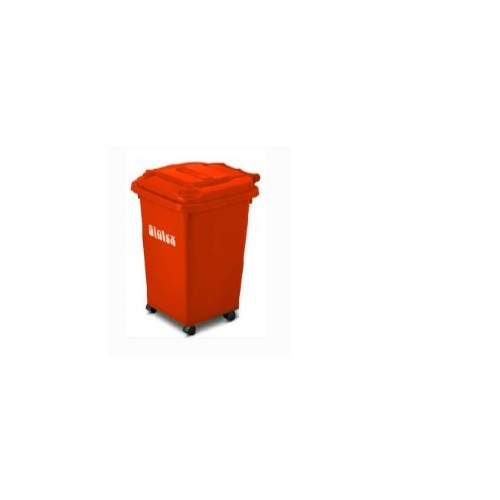 Sintex Dustbin GBRW 05-04 4 Caster Wheels, 23x17x18 Inch Red Color Plastic 50 Ltr