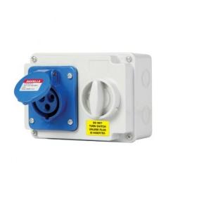 Havells 16A 2P+E Interlocking Socket IP44, DHQIA63016