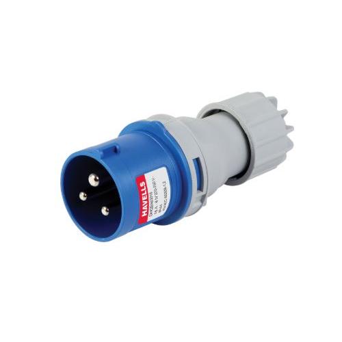 Havells 32A 2P+E Industrial Plug & Connector IP44, DHQBA63032