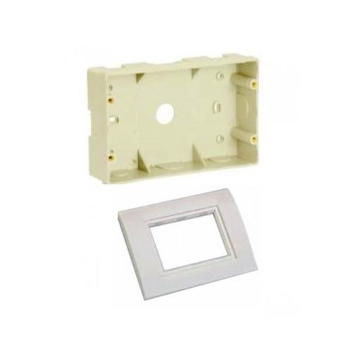 Anchor Roma Classic 4M Surface Plastic Box (21292) With Single Mounting Deko Plate (21339WH)
