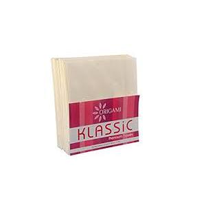 Origami Klassic Plain Napkins 1 Ply, 27x30 Cm