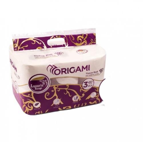 Origami Luxuria Toilet Roll 2 in 1-140 Pulls x 4 Ply