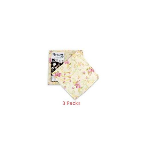 Origami Luxuria Printed Napkins 3 Ply, 33x33 Cm (Pack 0f 20)
