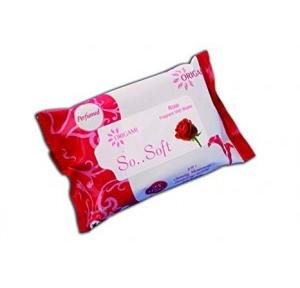 Origami So Soft Wet Wipes-Rose 10 Pull, 15x20 Cm