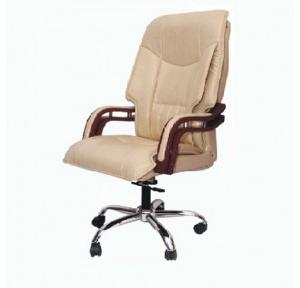 346 HB Beige Executive Chair With Wooden Handle
