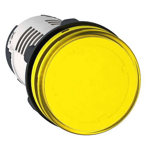 Schneider Round Pilot Light Harmony XB7 22mm 120V Yellow, XB7EV05GPN