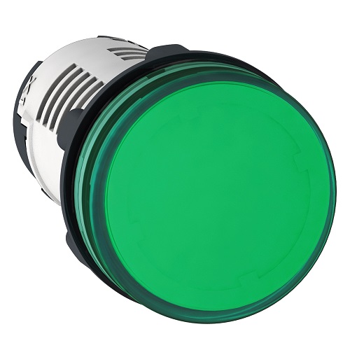 Schneider Round Pilot Light Harmony XB7 22mm 120V Green, XB7EV03GPN