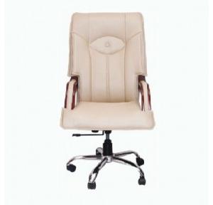 341 HB Beige Executive Chair With Wooden Handle