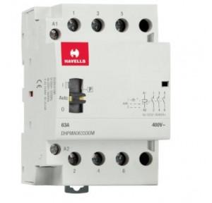 Havells Automatic Modular Contactor With Manual Override 63A 3NO 3P, DHPMA063330M