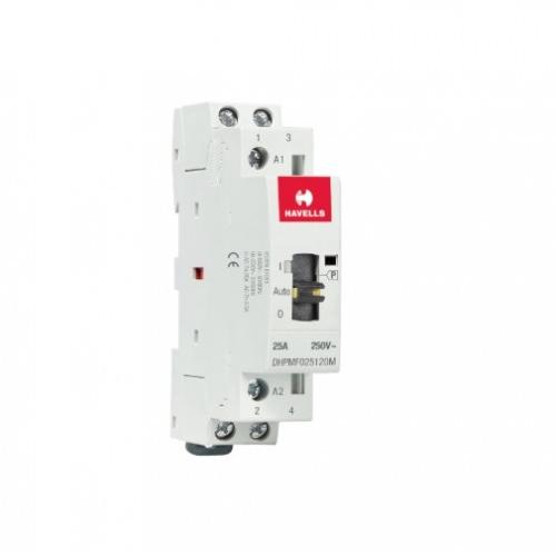 Havells Automatic Modular Contactor With Manual Override 25A 2NO 2P, DHPMF025120M