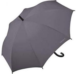 Esprit Long Handle Umbrella With UV Coating, Length: 86cm (Grey)