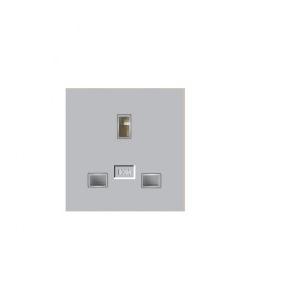 Anchor Roma Classic 13A Flat Pin English Socket, 21747S (Grey)