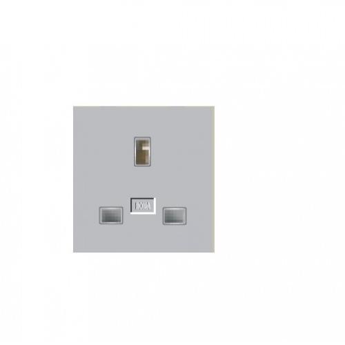 Anchor Roma Classic 13A Flat Pin English Socket, 21747S (Grey)