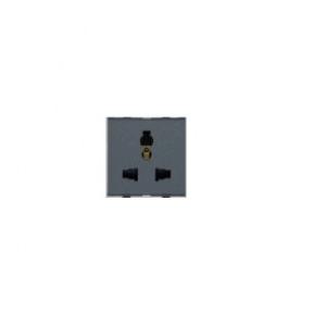 Anchor Penta Combi Socket For all Pins 6/10/13A 2M, 65206B (Black)