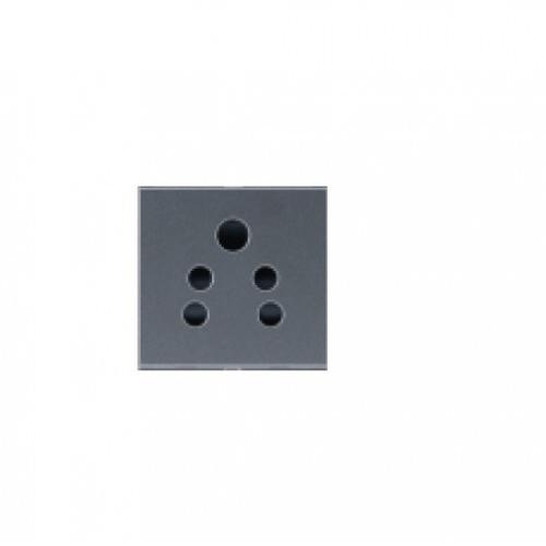 Anchor Penta (With Shutter) 6A 2 in 1 Socket 2M, 65222B (Black)