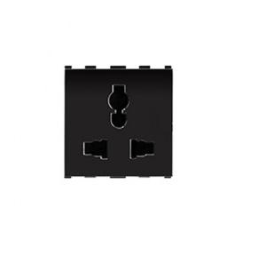 Anchor Roma Urban Combi Socket for all Pins 6A/10A/13A 2M, 66407B (Black)