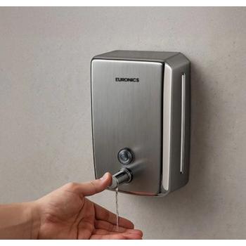 Euronics Soap Dispenser ES04 304 Grade Manual Brass Cylinder Stainless Steel Spring 1000ml