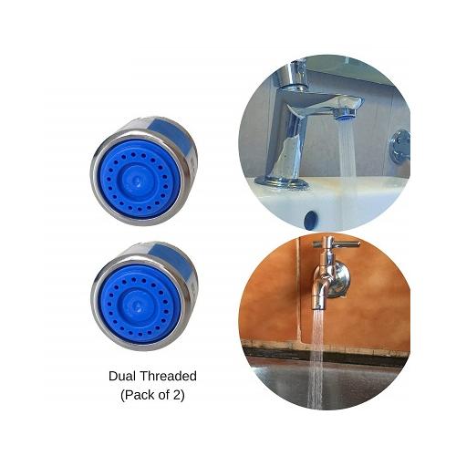 Neosystek Water Saving Aerator With Dual Threaded Sheel 3 LPM Shower Flow Tap Filter (Pack Of 2 Pcs)