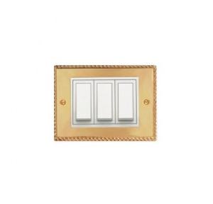 Anchor Roma Classic 24Kt Gold Plated Casted Solid Metal Plate (With White Frame) 2M, 21882GD (Gold)