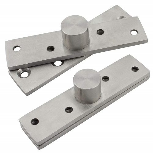 Dreamtop Hidden Door Center Pivot Hinges Stainless Steel 360 Degree Rotation, 98x23mm (Set of 2)