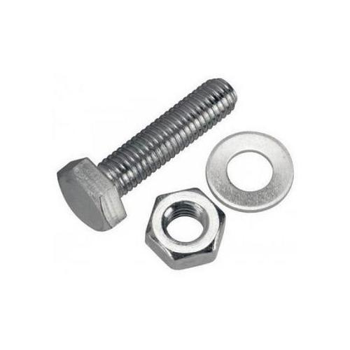 GI Nut Bolt With Washer 5 mm x 2 Inch
