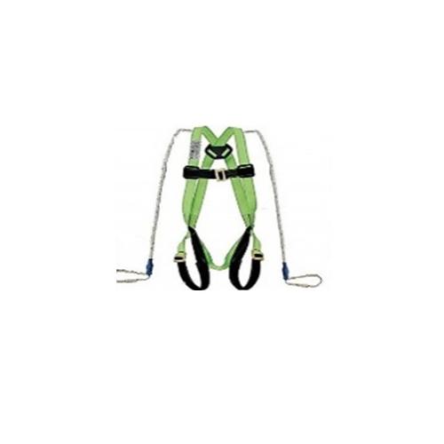 Safety Industrial Fall Protection Climbing, Rocking, Fire Rescue Full Body Simple Hook Double Rope Safety Harness (Green)