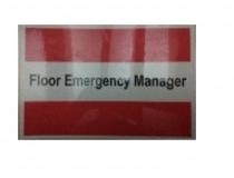 Laminated Floor Emergency Manager Both Side Printed on Sunboard Signage With Hanging Material 12x9 Inch