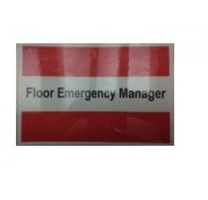 Laminated Floor Emergency Manager Both Side Printed on Sunboard Signage with Hanging Material, 12x9 Inch