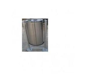 Pole Mounted Dustbin Size 16.5x28 Inch SS202 46 Ltr