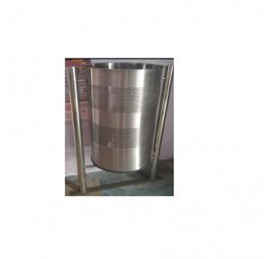 Pole Mounted Dustbin SS202 36 Ltr 16.5x24 Inch