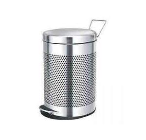 Perforated Pedal Dustbin Square SS202 5 Ltr 178x280 mm