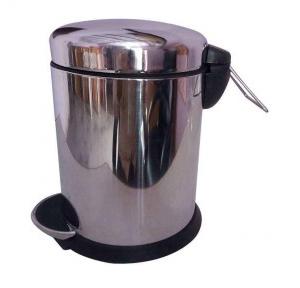 Pedal Dustbin  Dlx With Dome Lid SS202 18 Ltr 10x18 Inch