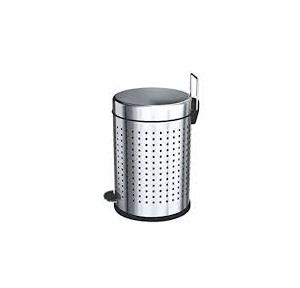 Perforated Pedal Dustbin Size 12x20 Inch SS202 22 Ltr