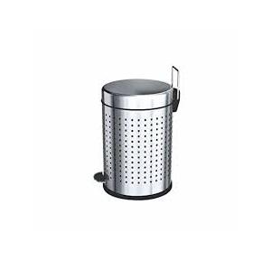Perforated Pedal Dustbin SS202 5 Ltr 7x8 Inch