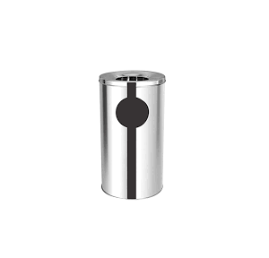 Ash Can Dustbin Size 14x28 Inch SS202 80 Ltr