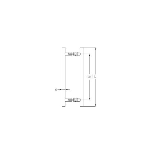 Dorma H Type Pull Handle 400x22 mm, XL-C 3000A