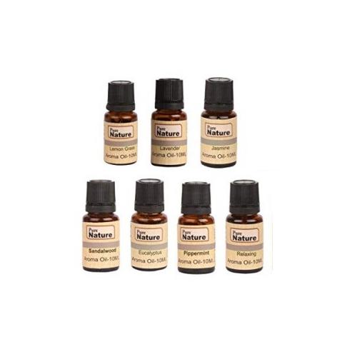 Pure Source Aroma Oil Lemon Grass, Lavender, Jasmine, Rose, Citronella, Eucalyptus, Peppermint Fragrance, 100 ml (Pack of 7 Pcs)