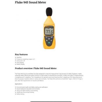 Fluke Sound Level Meter 30-130 dB, 945