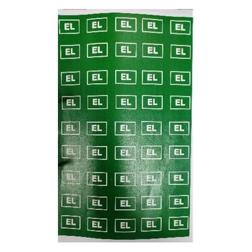 Emergency Light Radium Sticker, 3/4x1 Inch